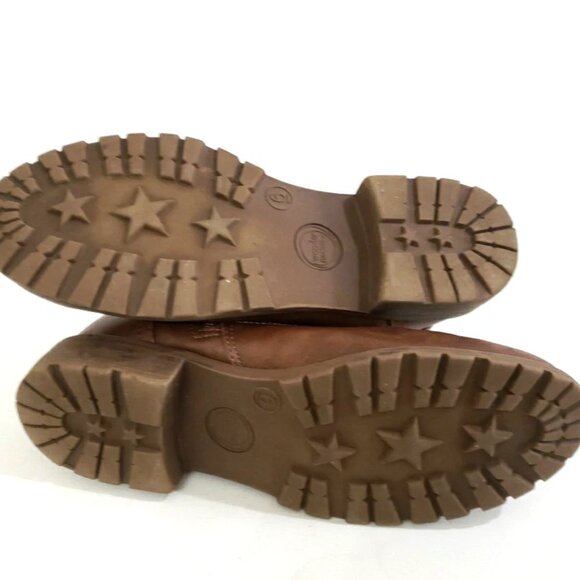 Wonder Nation Brown Sweater Knit Ankle Boots Girls Sz 6 - Picture 6 of 7